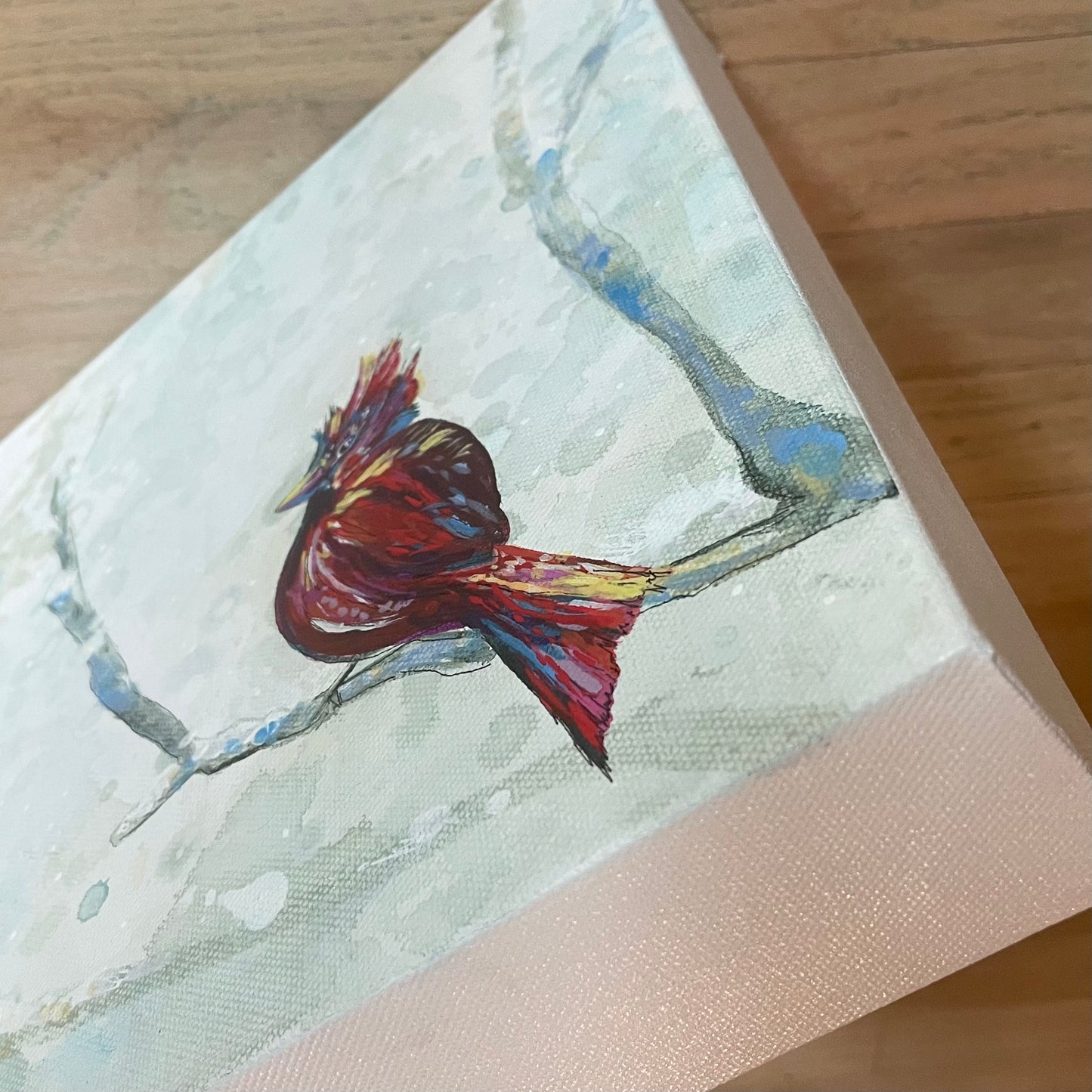 "Cardinal Intention" 12x12" Original Painting