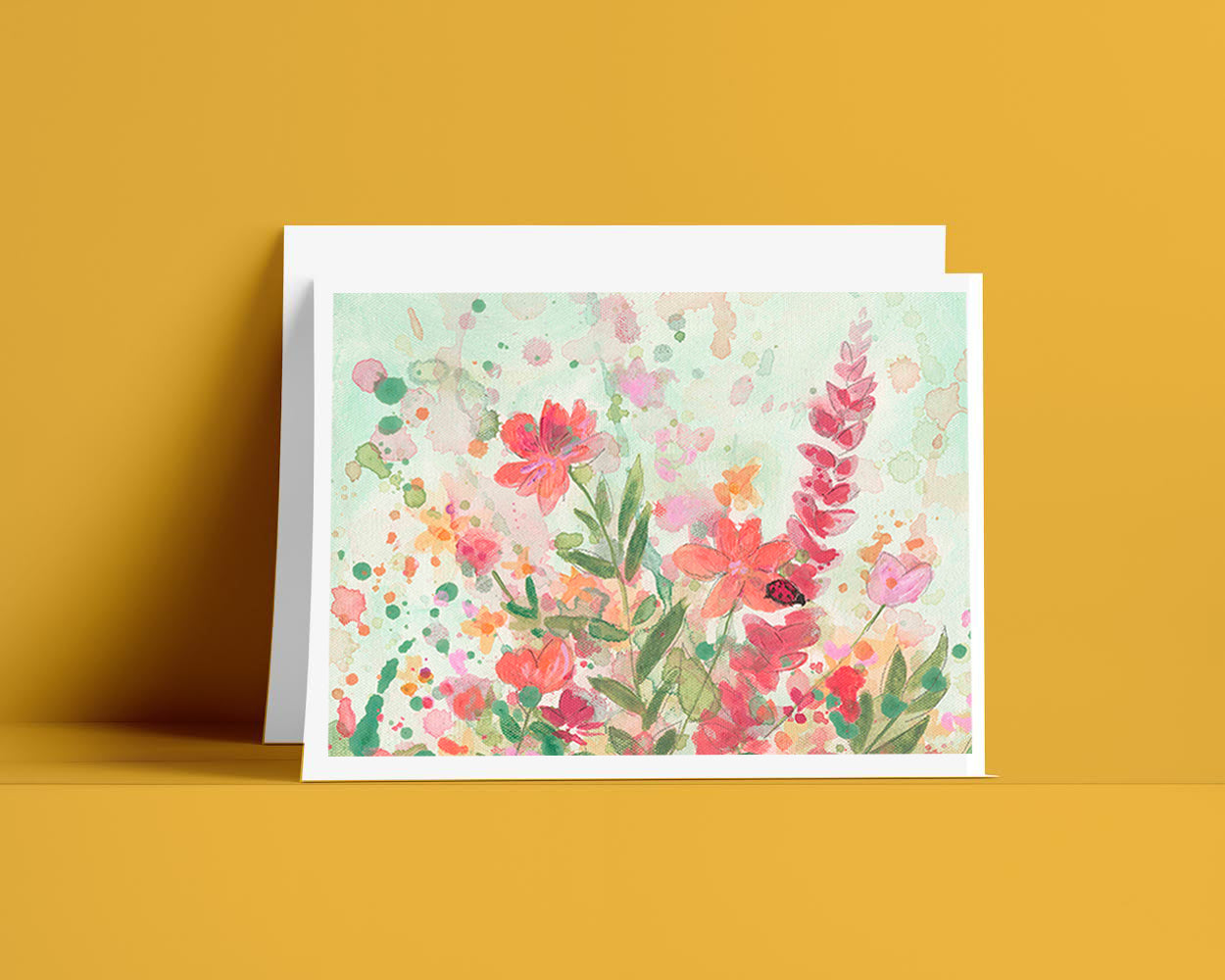"Hope is Here in Pinks" 7x5" Greeting Card