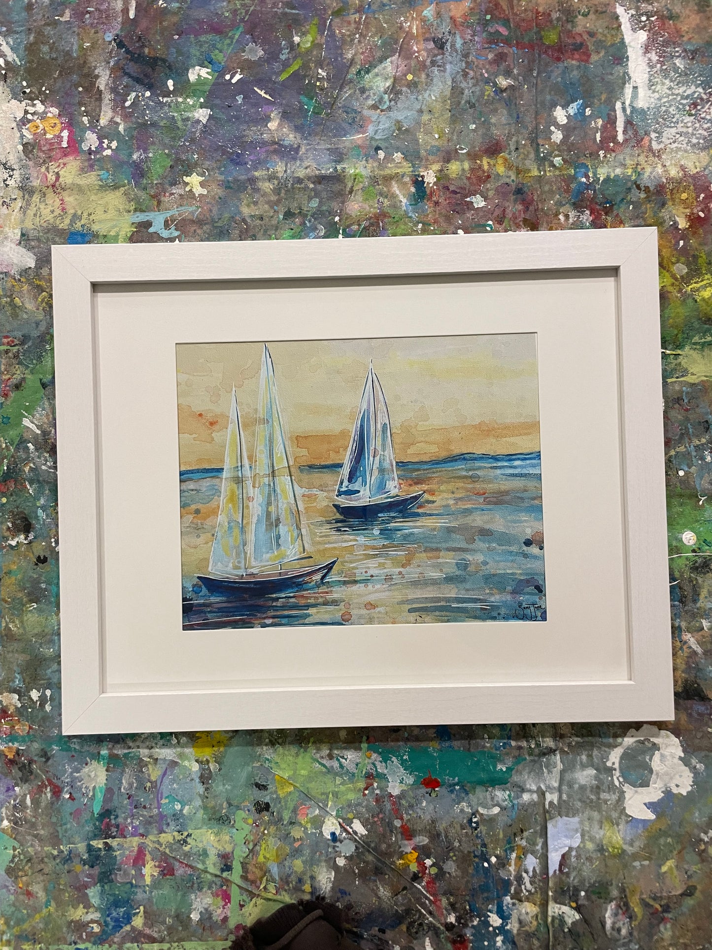 "Solace Sails" 8x10" Fine Art Print Matted and Framed