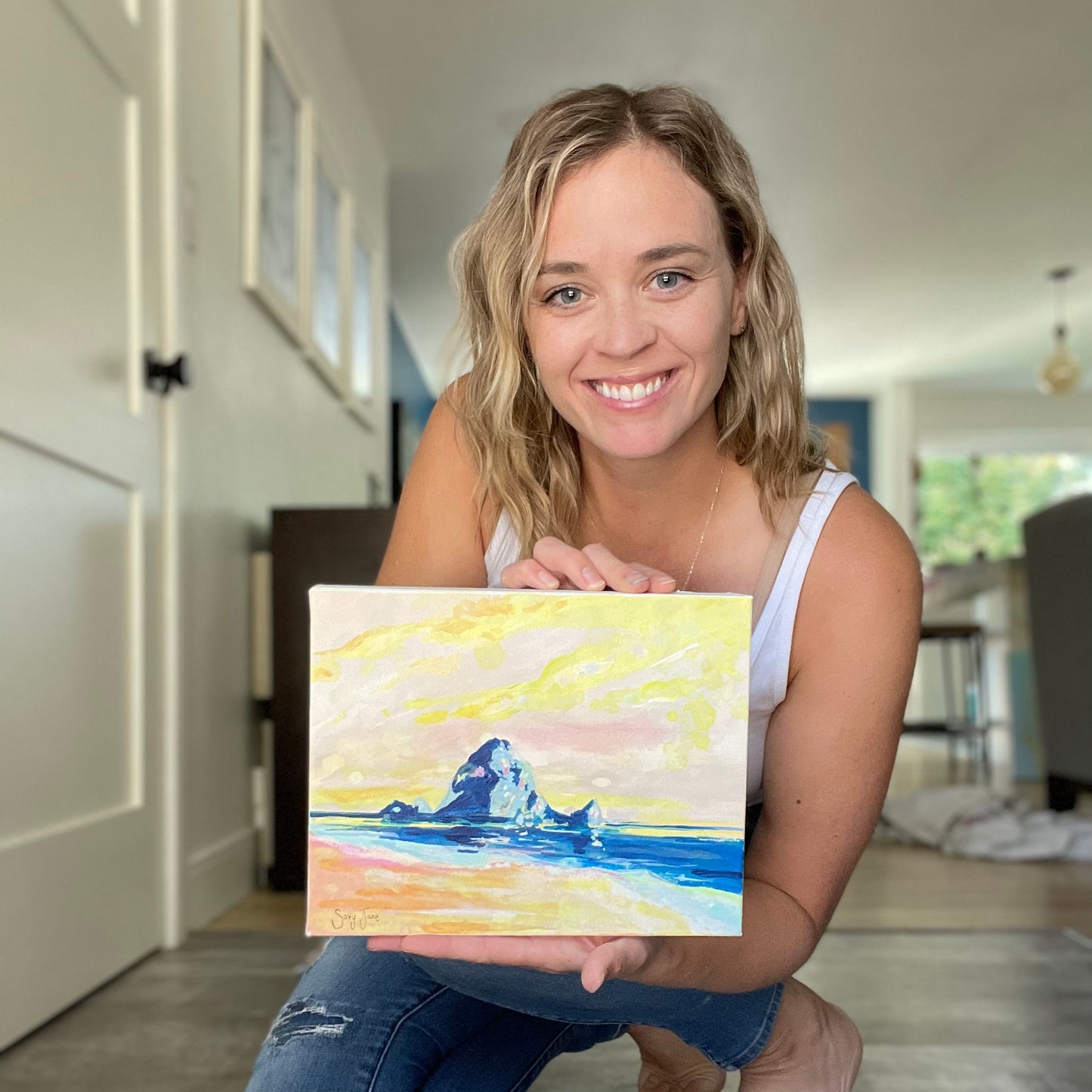 "Sorbet Seas" 12x12" Original Painting