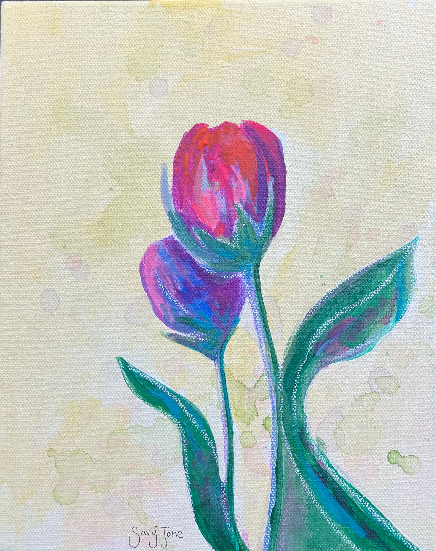 "Simple Tulips II" 8x10" Original Painting