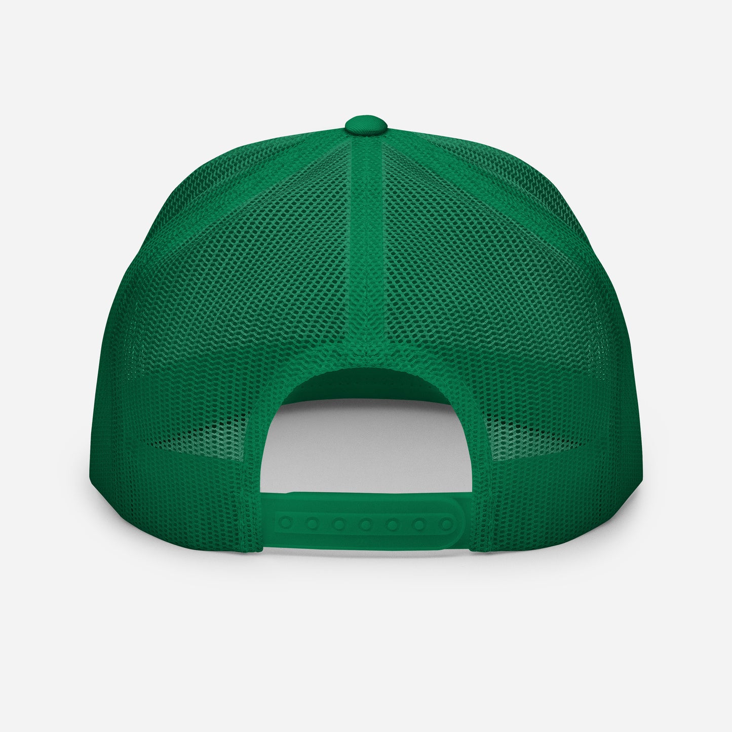 Green and White Trucker Hat with Green Logo