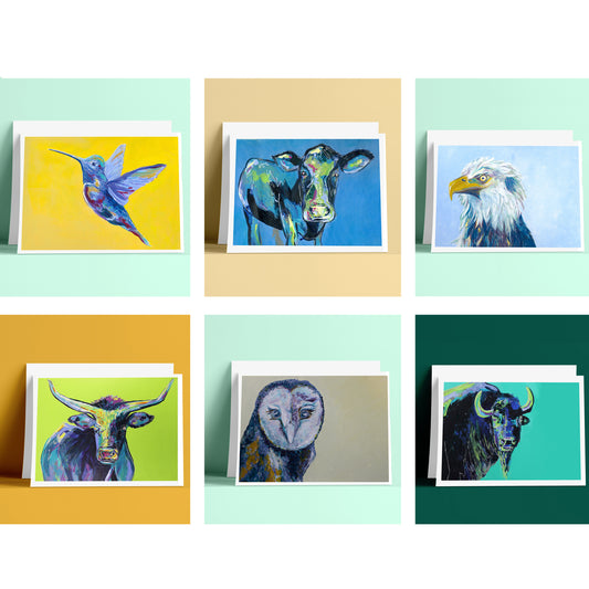 "Spirit Animal" Greeting Cards Gift Set (Includes 6 Cards and Envelopes)