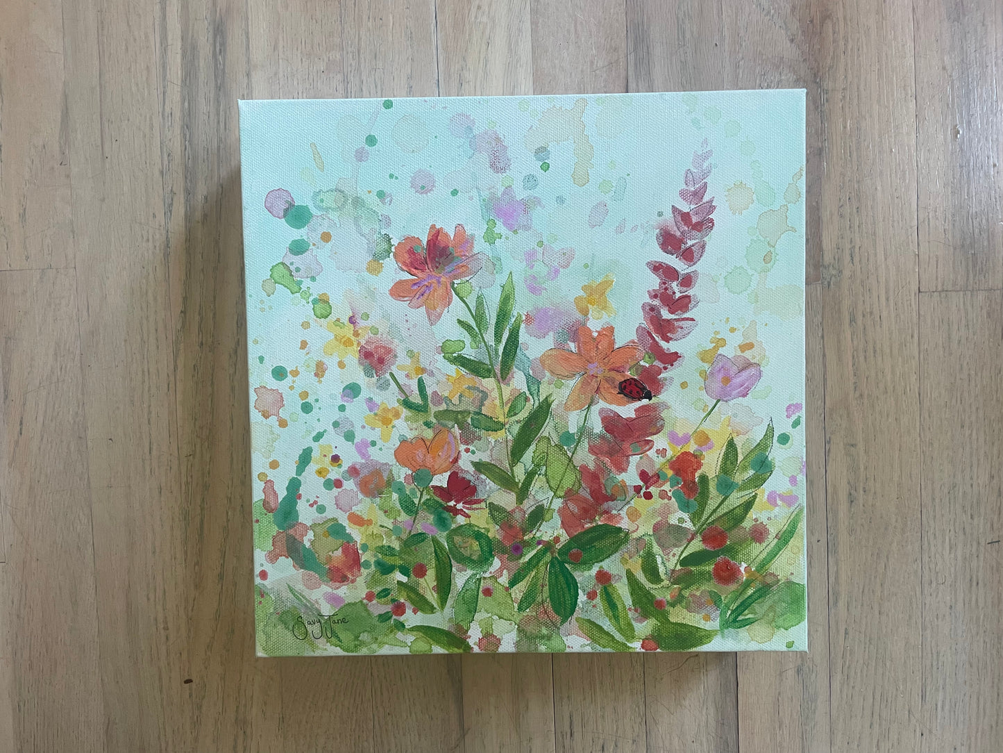 "Hope is Here Pink" 12x12" Original Painting