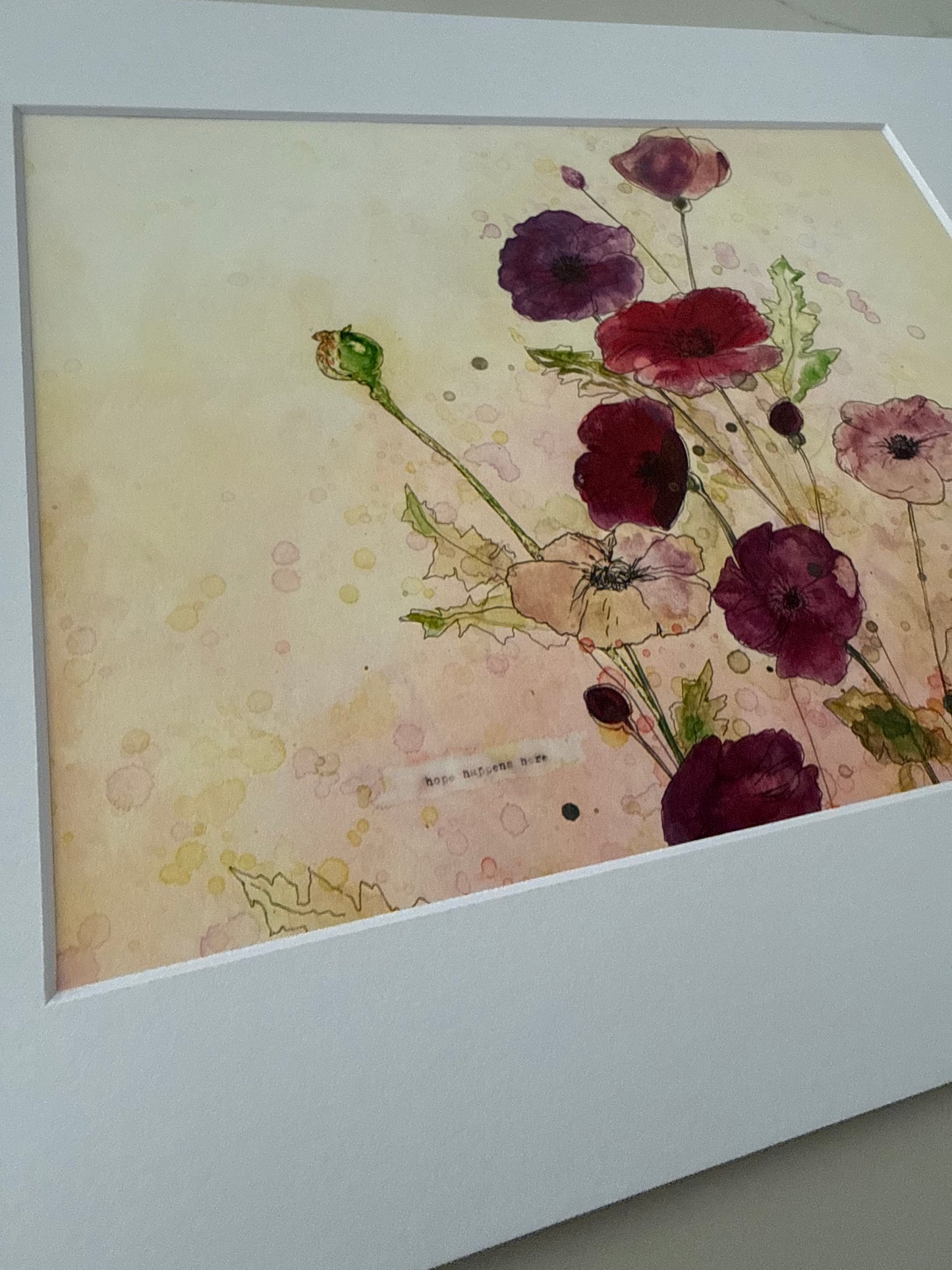 SALE - "Hope Happens Here" 10x8" Fine Art Print with Matboard