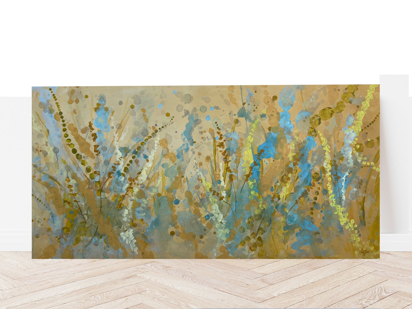 SOLD - "Golden Fields" 36x18" Original Painting