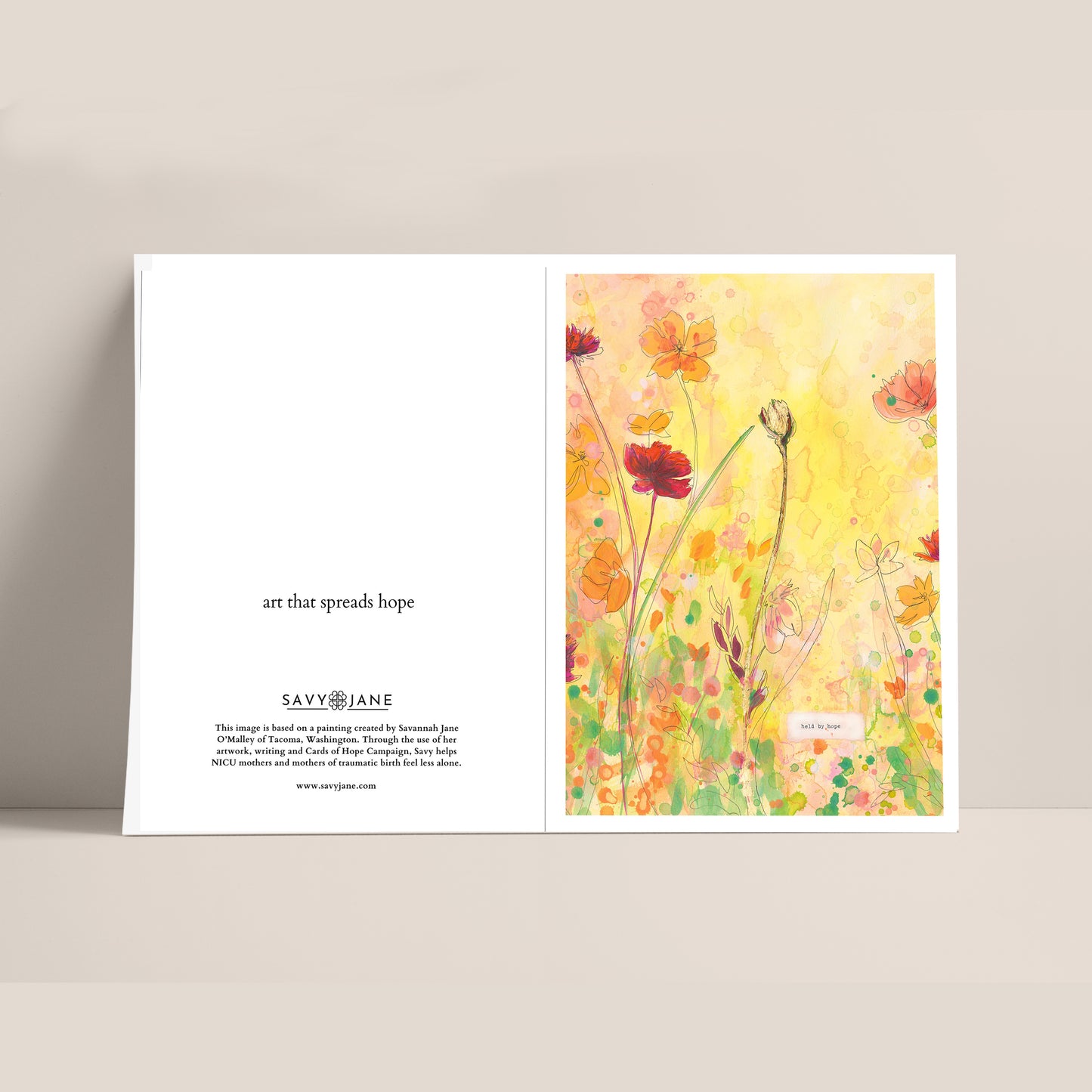 "Held By Hope" 5x7" Greeting Card