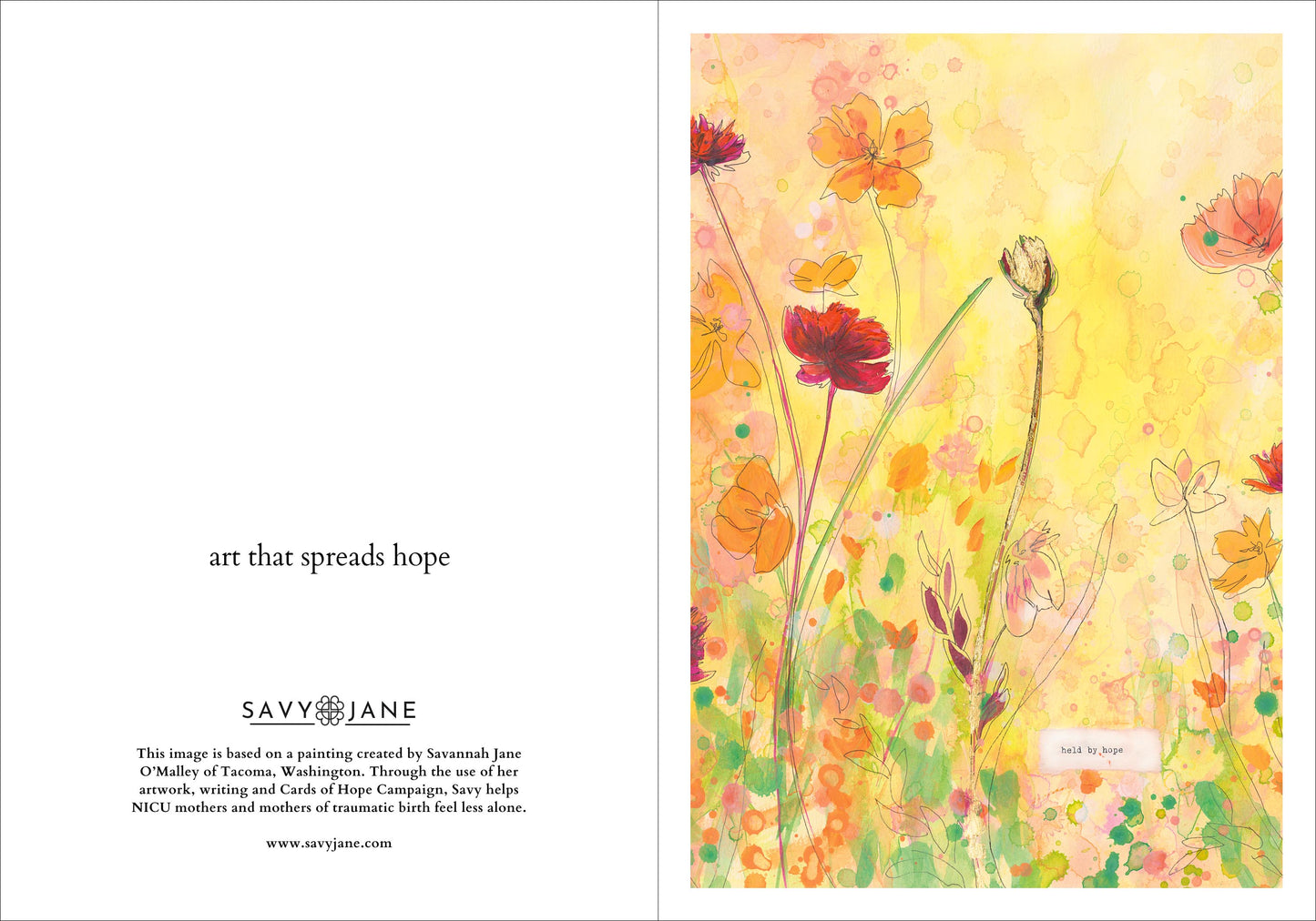 "Held By Hope" 5x7" Greeting Card