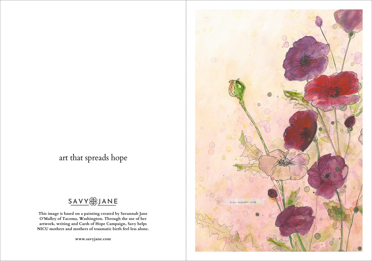 "Hope Happens Here" 5x7" Greeting Card