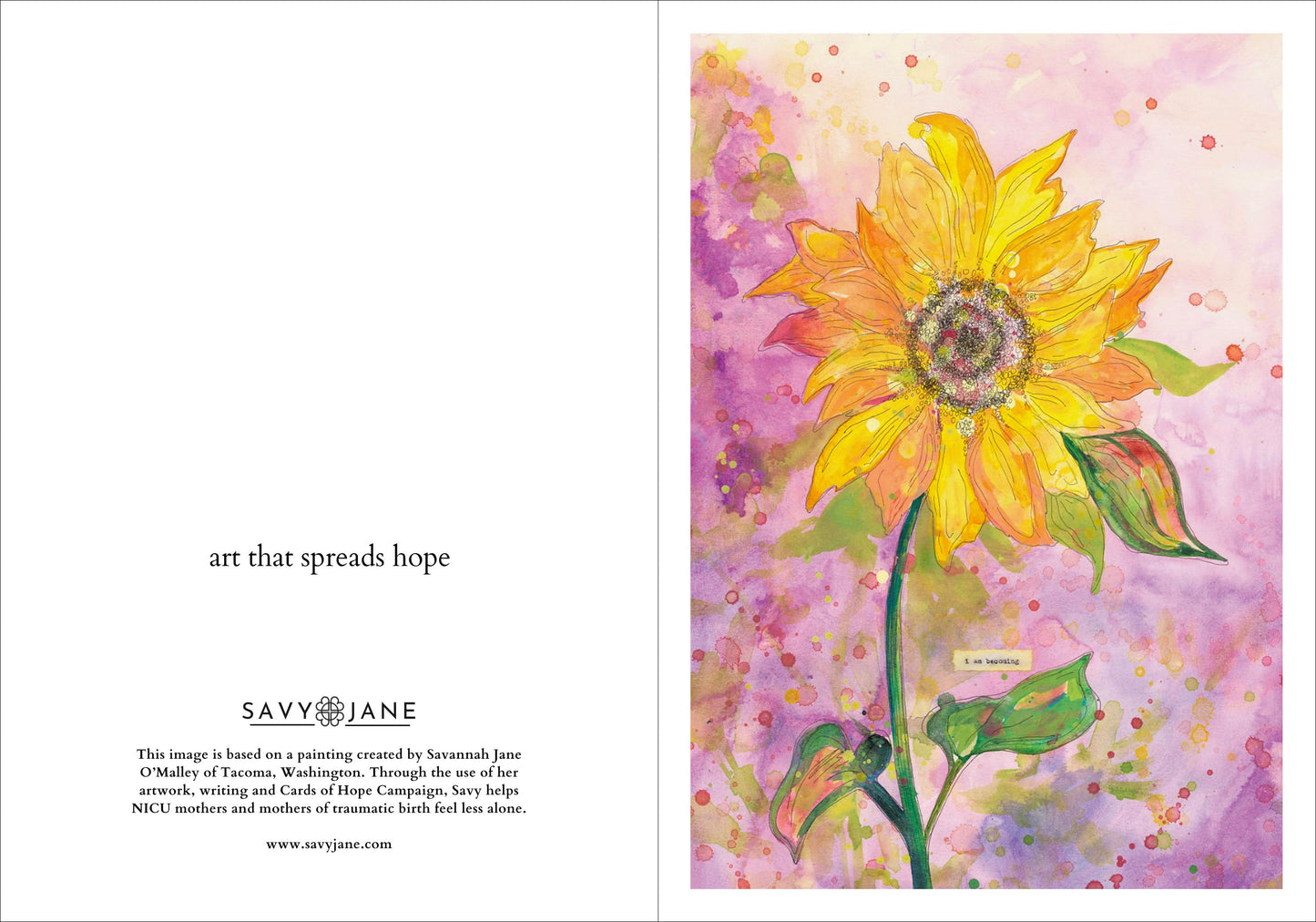 "I Am Becoming" 5x7" Greeting Card
