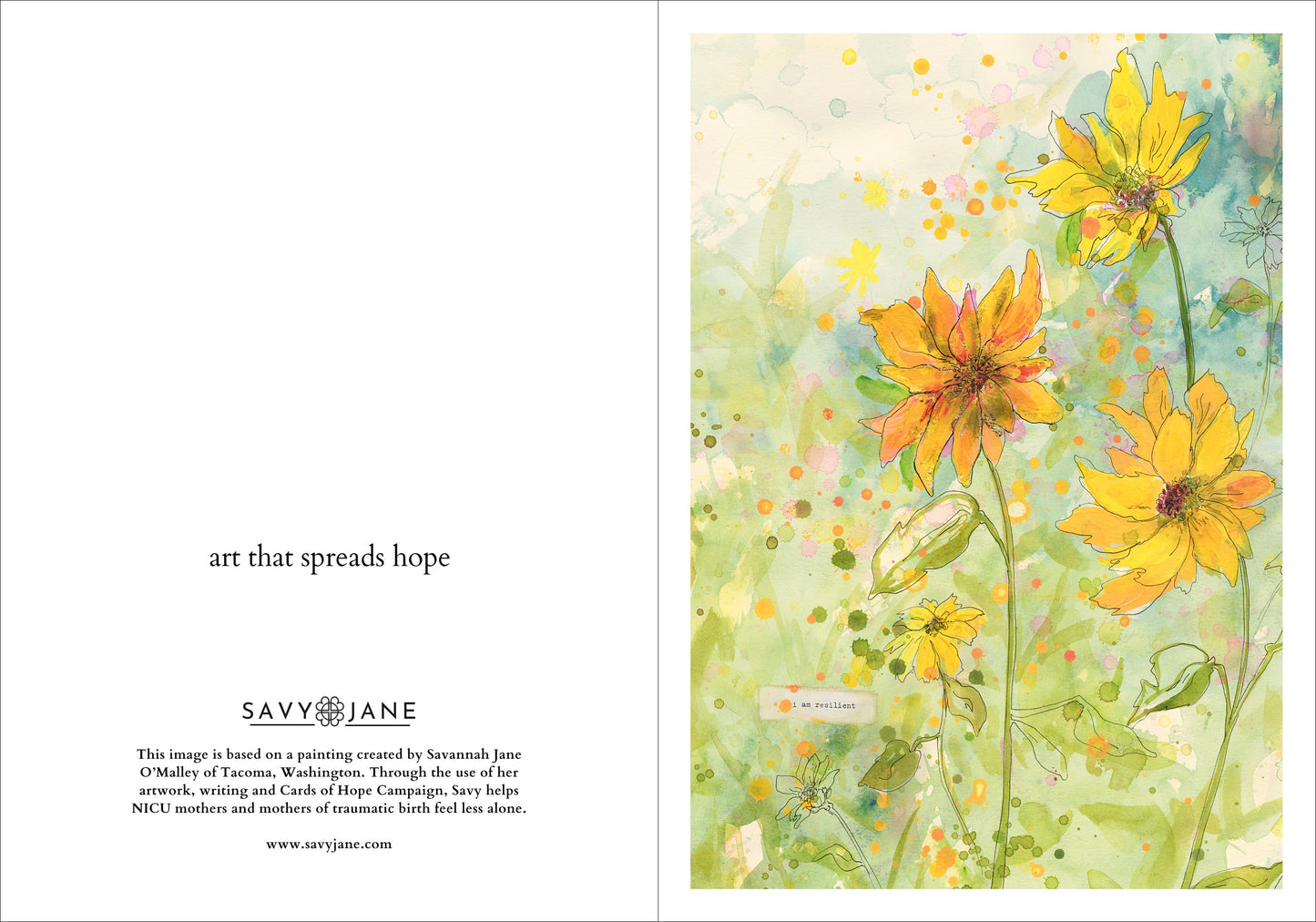 "I Am Resilient" 5x7" Greeting Card