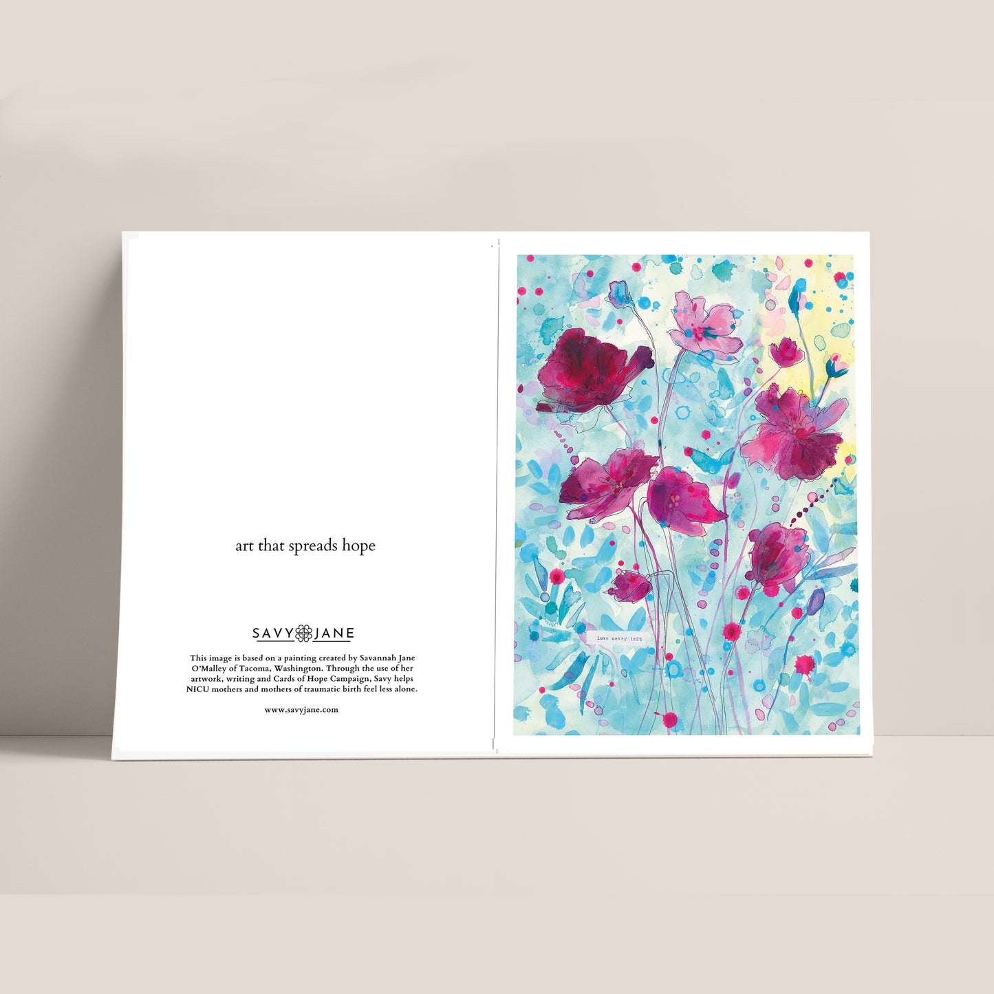 "Love Never Left" 5x7" Greeting Card