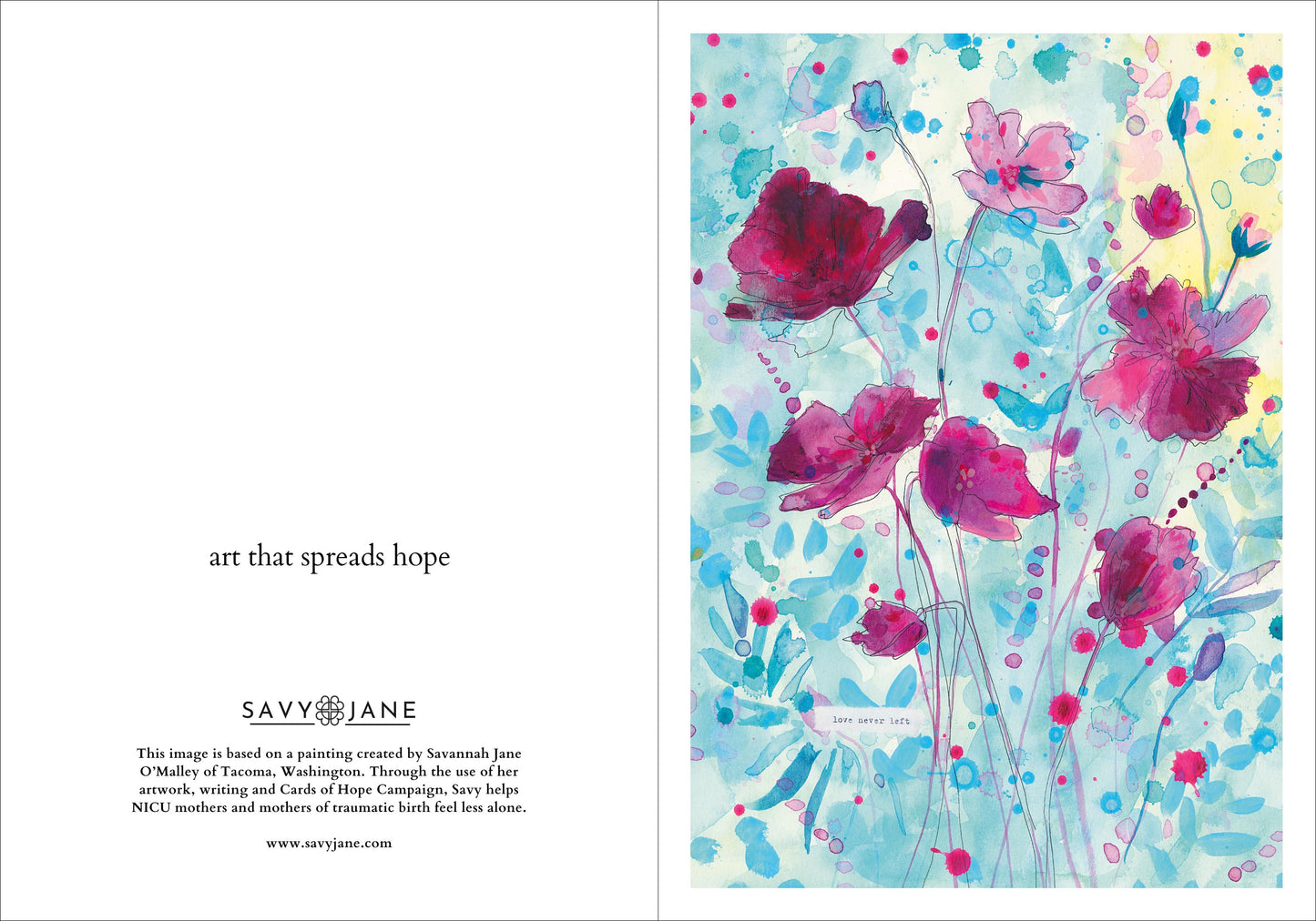 "Love Never Left" 5x7" Greeting Card