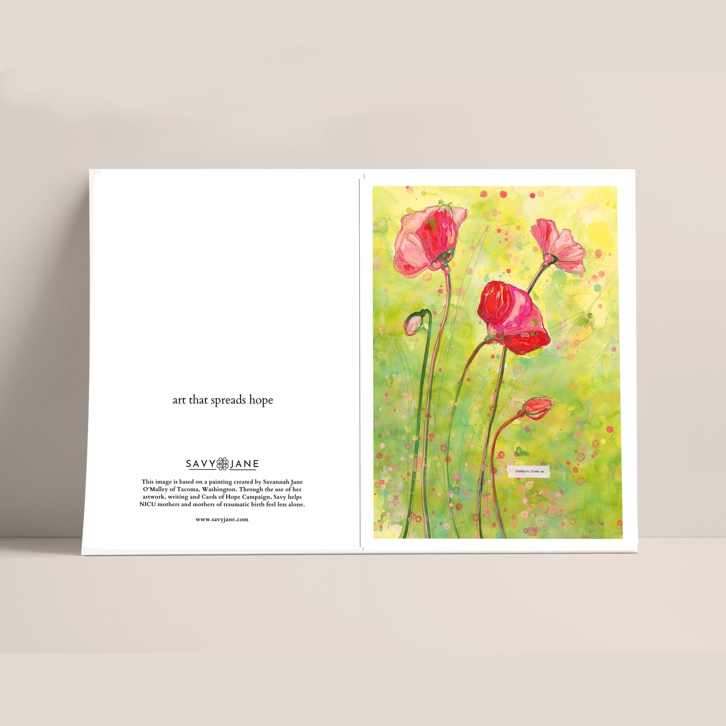 "Strength Finds Us" 5x7" Greeting Card