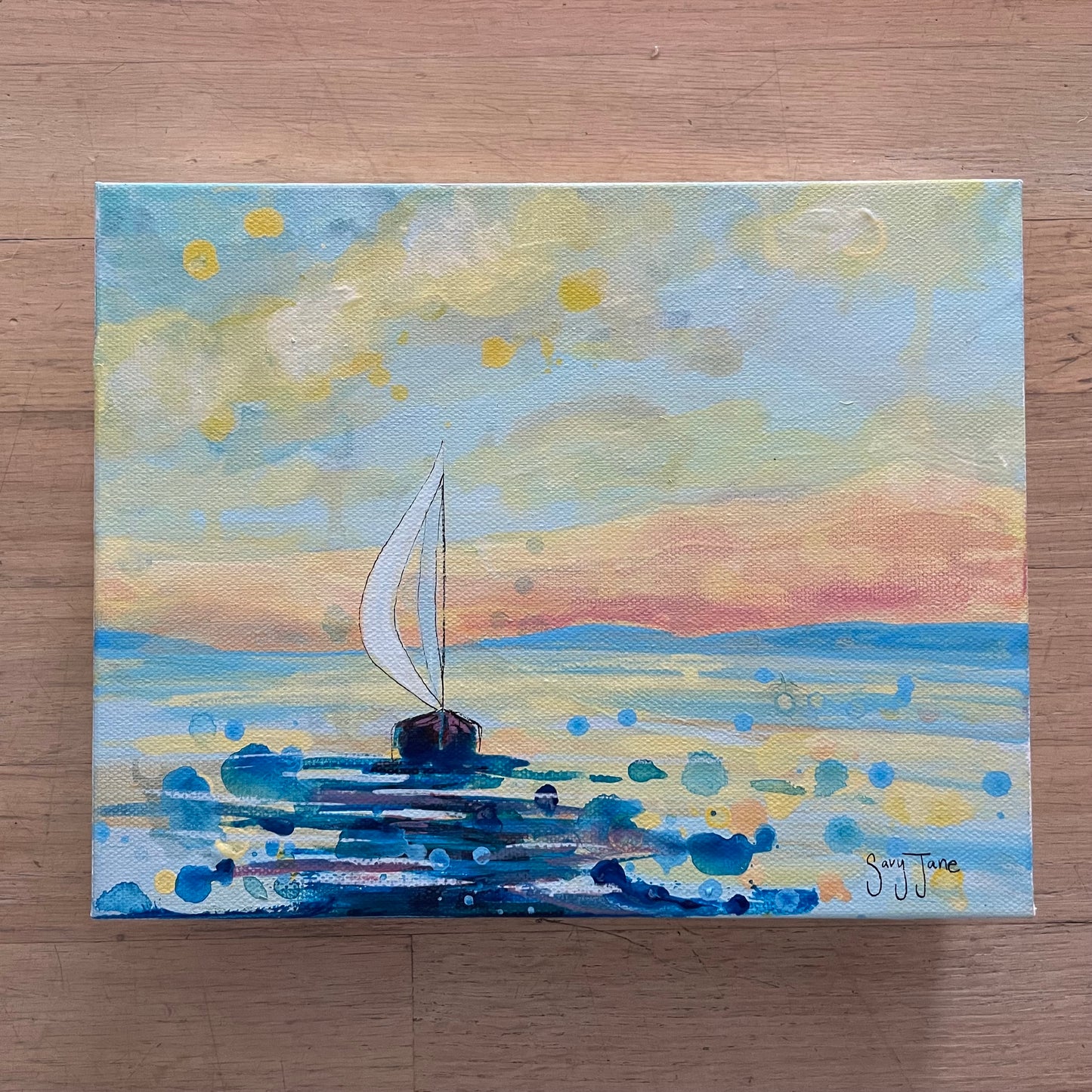 SOLD - "Solitude Sails" 10x8" Original Painting