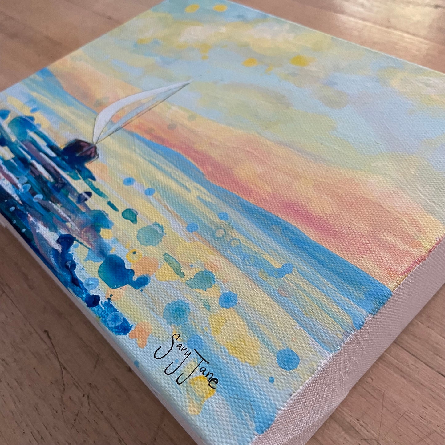 SOLD - "Solitude Sails" 10x8" Original Painting