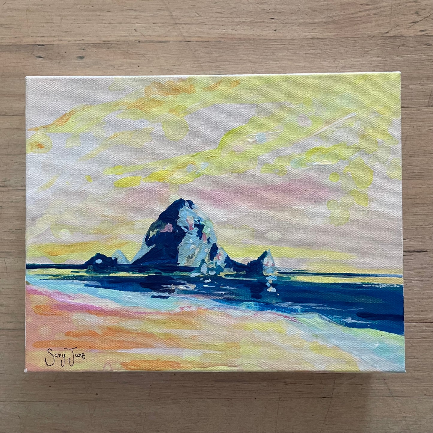 "Sorbet Seas" 12x12" Original Painting