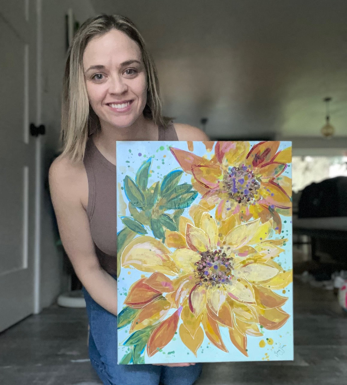 SOLD - "Soulflower I" 20x16" Original Painting